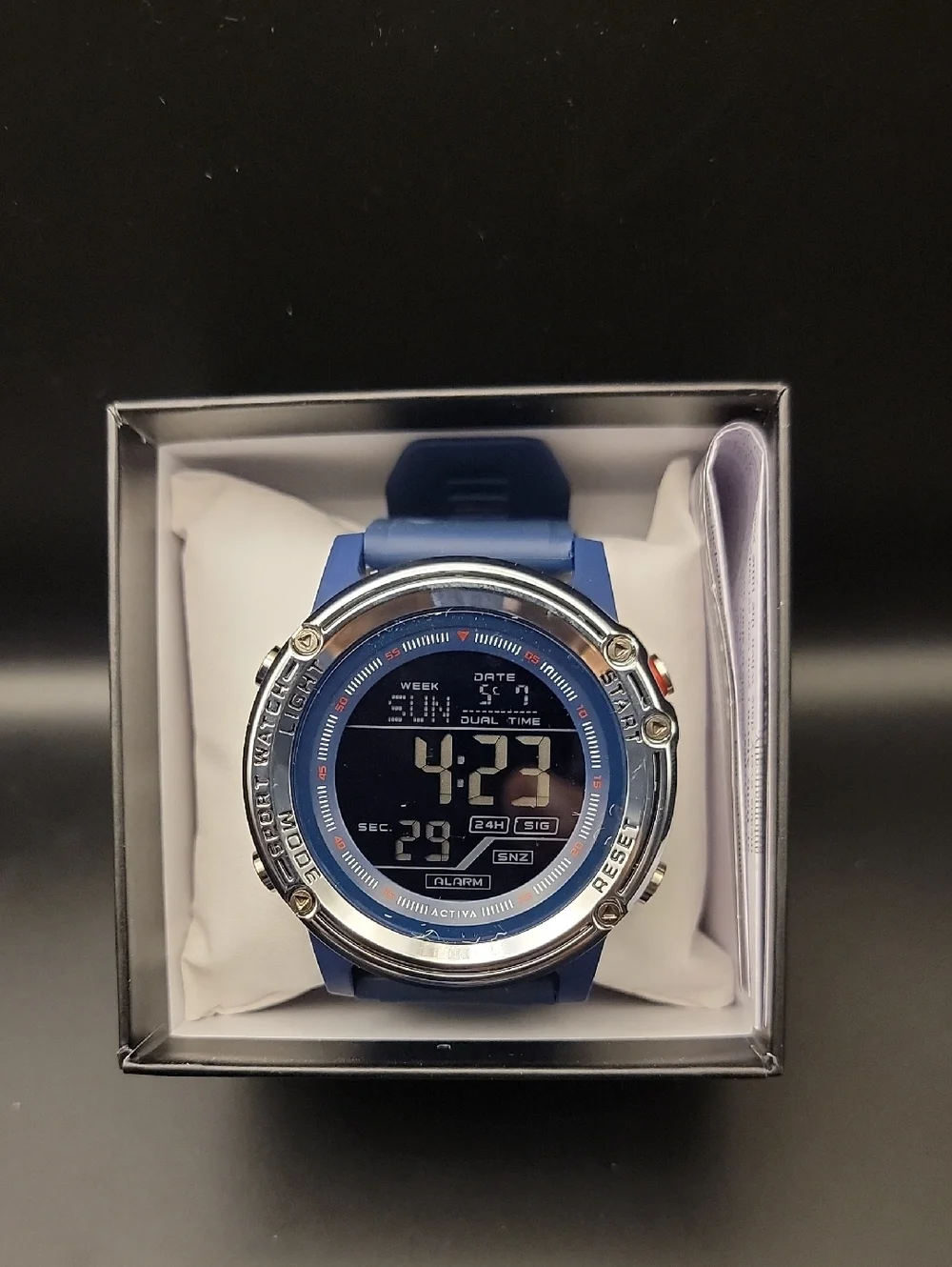 Activa Voyager of Time X Invicta Men's Digital Watch 52mm Navy Blue ACW8125-004